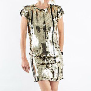 Caban Romantic // Gold Sequin Dress